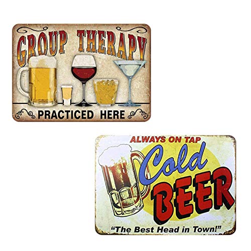 Dulau 2 Piezas Vendimia Cartel de Metálica Placa de la Pared Póster,