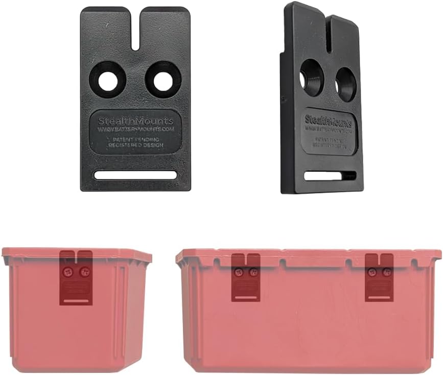 Bin Buddy Mount - 8 Pack Black Bin Mounts for Storage Bins