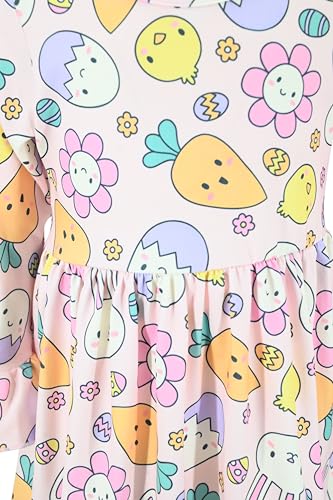 Image of Girls Long Sleeve Ruffled Dresses for Toddlers and Kids