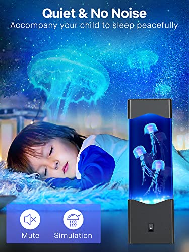 Gifts For Adults Kids, Multi-Color Jellyfish Lava Lamps, Usb Powered Aquarium Night Lights, Home Office Room Decoration, Gift For Halloween Birthdays Holidays Christmas (Black) #TOP1
