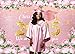 Pink Graduation Backdrop Class of 2025 Backdrop Rose Gold Pink Flower Graduation Party Decorations Congrats Grad Banner for Prom Photo Booth Prop (7X5FT)
