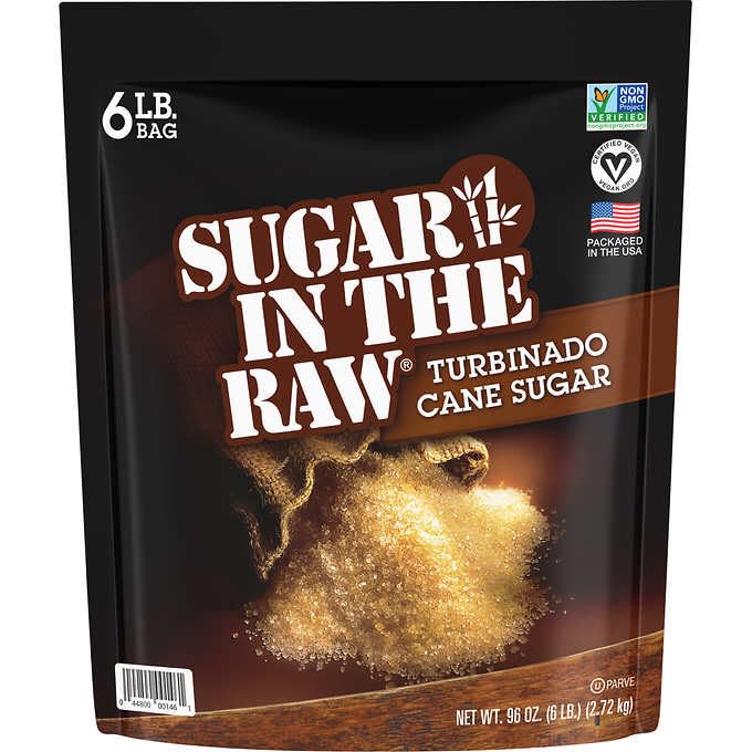 Organic Sugar in the Raw Turbinado Cane Sugar, 6 Pound