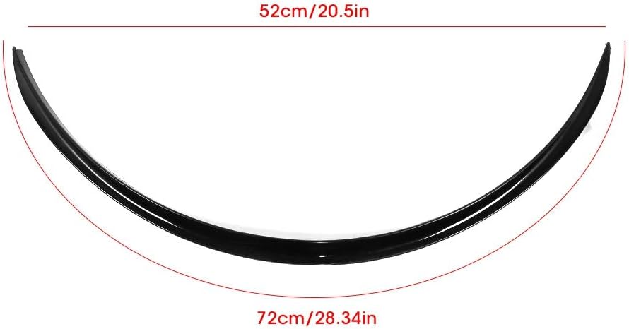 4pcs carbon wheel arch lips protector, antiscratch mud guard trim 28. 4in fit automotive exterior accessories (black)