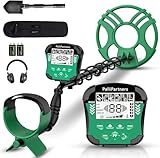 Metal Detector,High Accuracy Adjustable Waterproof Metal Detectors for Adults & Kids with LCD Display&LED Light,Discrimination&All Metal Mode,25.4CM Search Coil,Folding Shovel&Carrying Bag