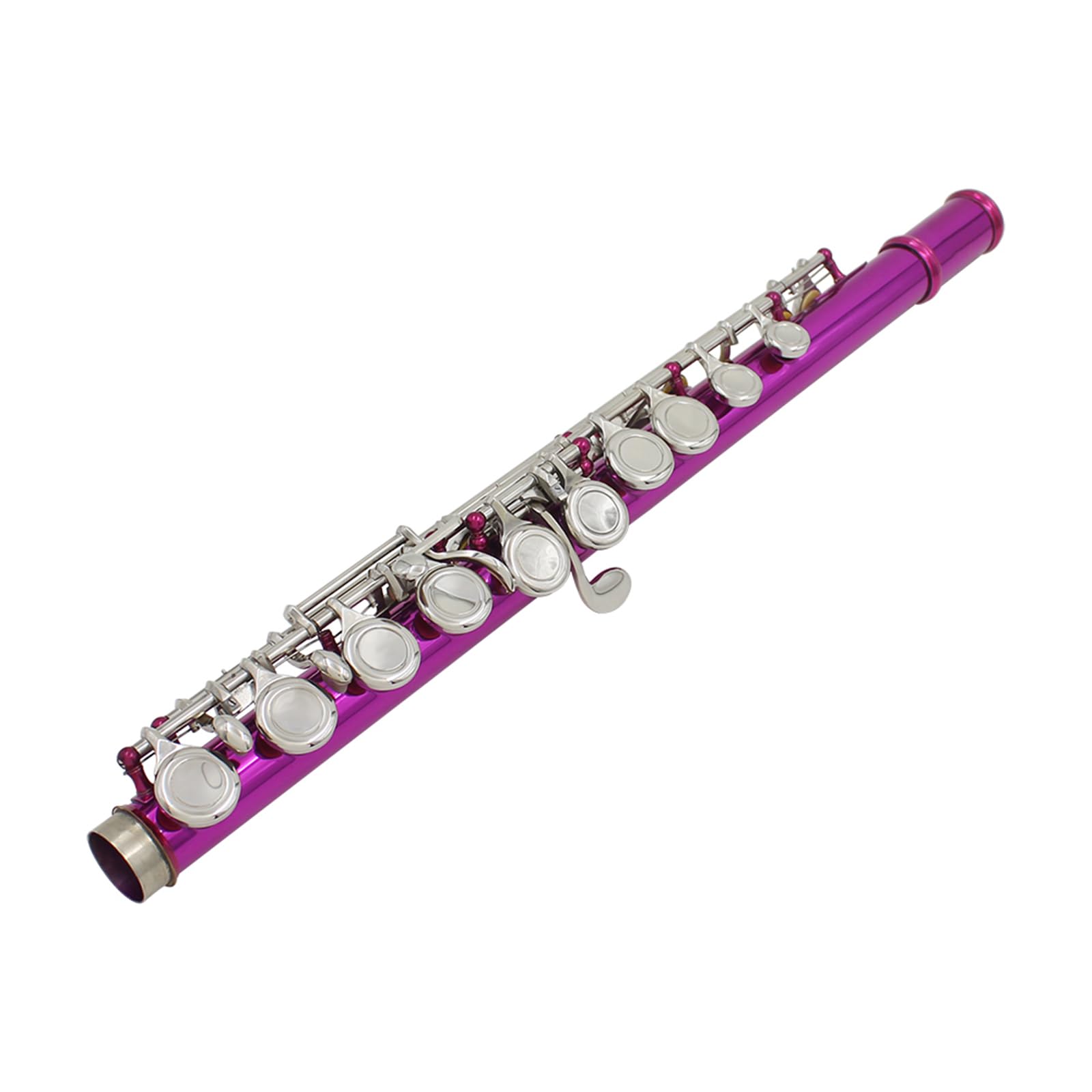 Professionelle C Ton Flöte mit geschlossenem Loch, 16-Loch Flöte mit E Taste, Holzblasinstrument für Studenten und Musiker, langlebig, professionell, horizontal, mit Taschen Reinigungstuch Stick