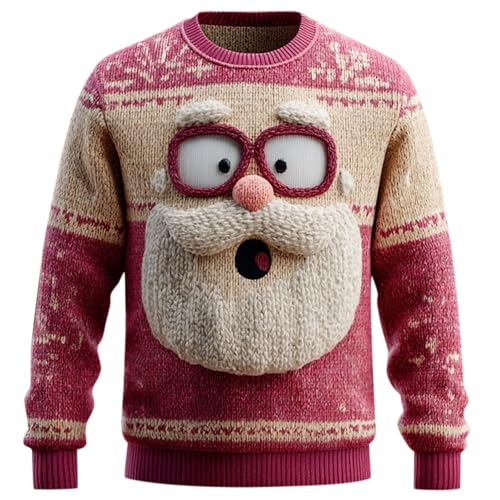 Weihnachtspullover Herren Xmas Hässlich Strick Ugly Weihnachts...