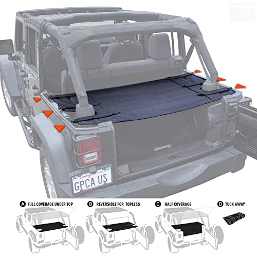Image of GPCA Cargo Cover for Jeep Wrangler 2007-2018, JK 4-Door Hard /SoftTop