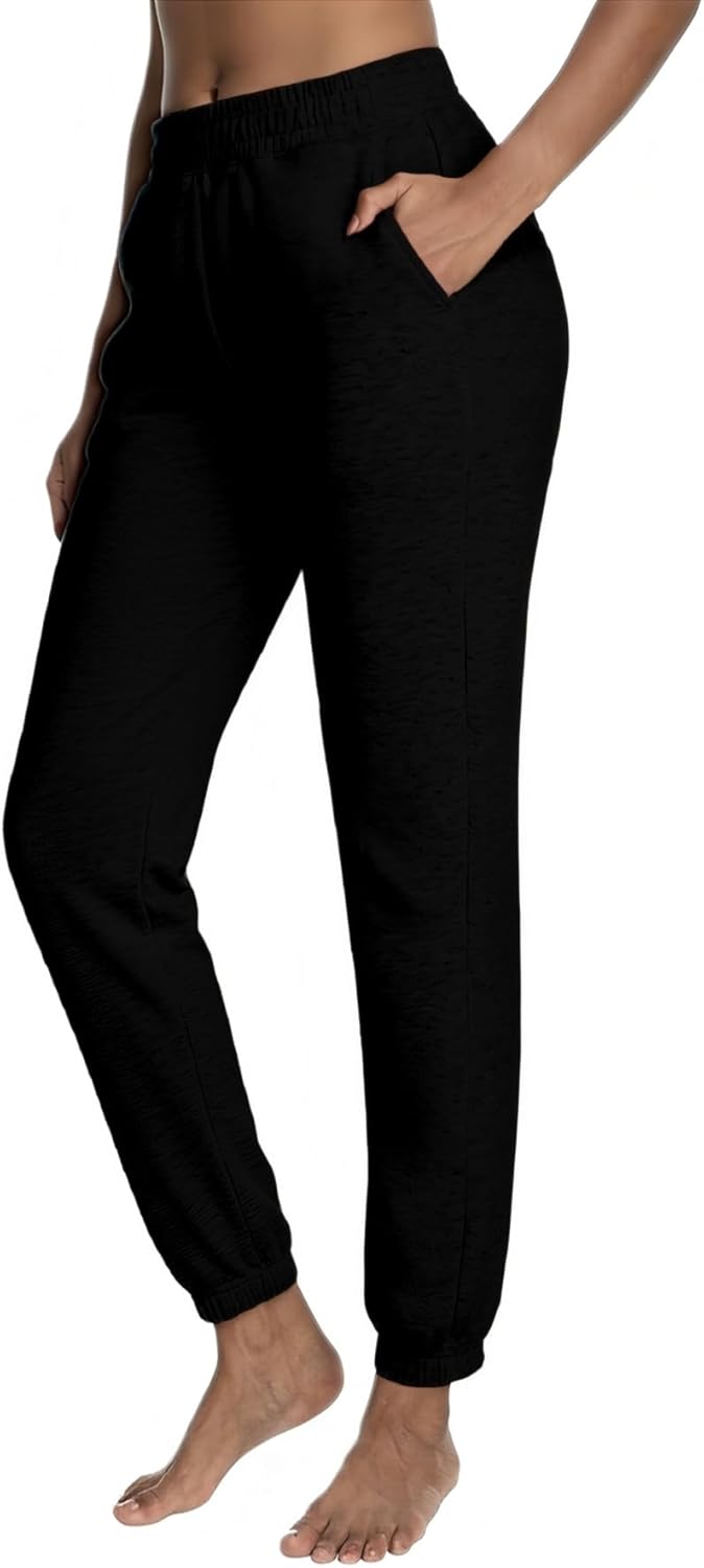 MERIDIANA Womens Joggers, High Waisted Comfy Athletic Yoga Lounge Pants, Scuba-Inspired Stretch Pant for Workout Gym Running