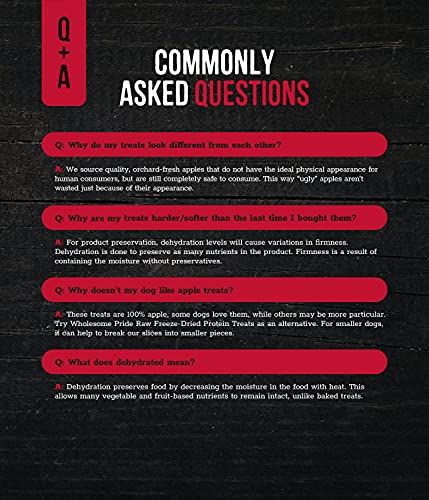 Wholesome Pride Apple Slices 100% All-Natural Single Ingredient, Soft, Usa-Sourced Dog Treats, 8 Oz #TOP6