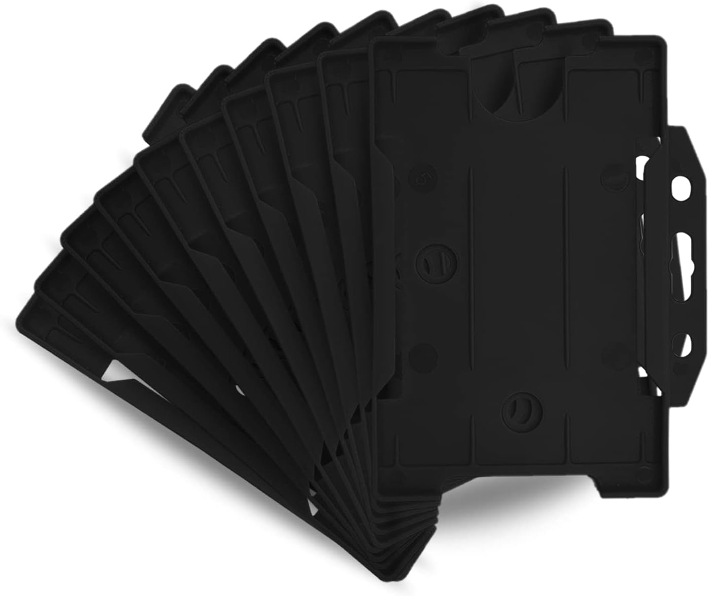 10x ID Card Holders by SafeHaven 10 pcs Black ID Badge Holder Rigid Slide in Card Holder for