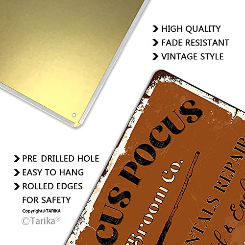 Halloween Decorations Hocus Pocus Broom Co. Sales Rentals Repair Hand Crafted And Enchanted Vintage Tin Sign Home Wall Decor Art Painting Poster Yard Porch Fence 12X8 Inch Plaque #TOP3