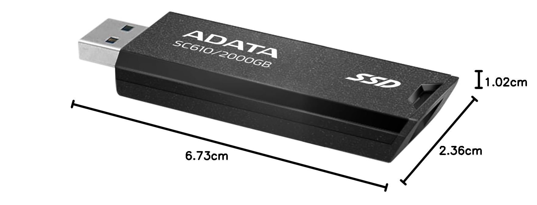 ADATA SSD External 2TB SC610 Read Speed 550MB/s USB 3.2 Gen