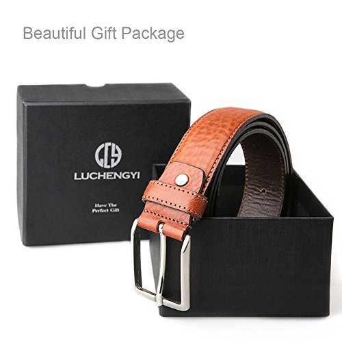LUCHENGYI Cintura uomo vera pelle di alta qualità