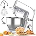 Küchenmaschine Knetmaschine Rührmaschine Küchenmaschine multifunktional 6 Geschwindigkeit mit Edelstahlschüssel Teigknetmaschine mit Rührbesen, Knethaken, Schlagbesen(MEHRWEG)