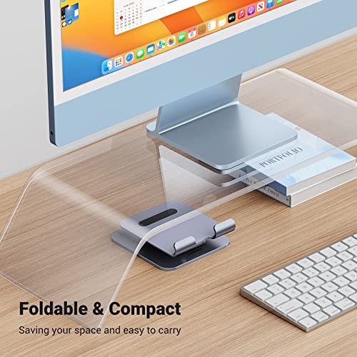 UGREEN Foldable Aluminum Tablet & Phone Stand - Adjustable Desk Holder for iPad, iPhone, and Tablets 15414