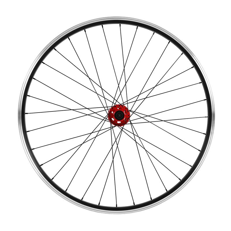 29 pollici MTB ruota anteriore e posteriore per freno a disco, sgancio rapido 100/135 mm, cerchione in alluminio nero con mozzo rosso, cassetta compatibile 7-12 volte