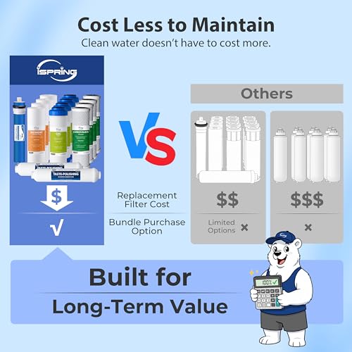 Image of iSpring RCC7-BLK, NSF /ANSI 58 Certified, 5-Stage Reverse Osmosis System, RO Water Filter System Under Sink, Drinking Water Filter, 75 GPD, Stylish Black RO Faucet