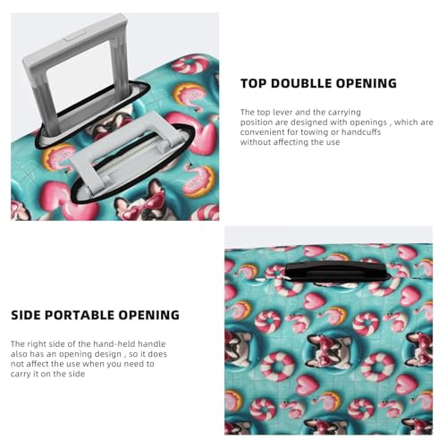 Luggage Cover Protector - Cute French Bulldog A Print Suitcase Covers for Luggage Fit 29-32 Inch Suitcase4