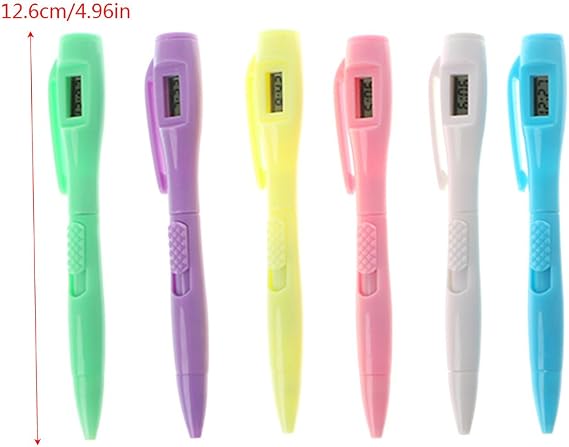 1PC Ballpoint Pen Digital Watch Electronic Watch Pen Exam Pen Watch Pen Roller Ball Pen Black