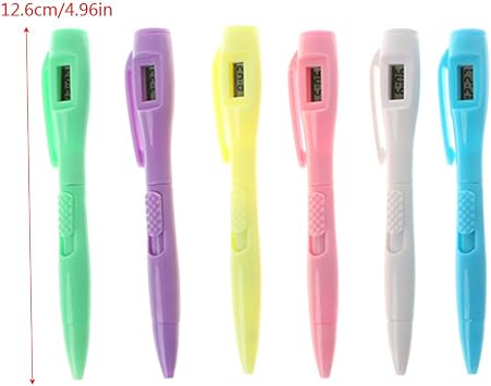 1PC Ballpoint Pen Digital Watch Electronic Watch Pen Exam Pen Watch Pen Roller Ball Pen Black