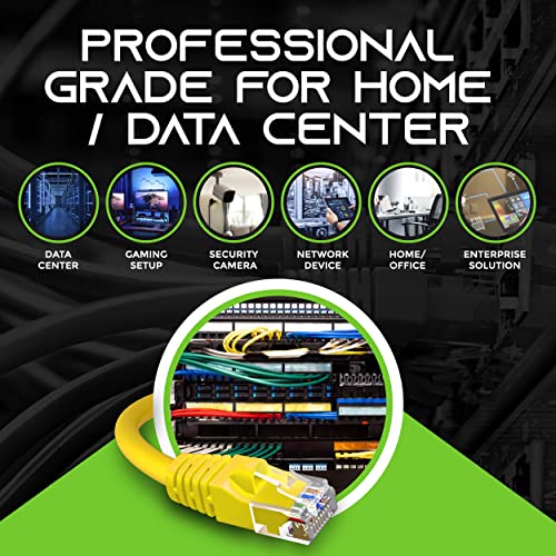 Gearit Cat 6 Ethernet Cable 1 Ft (20-Pack) - Cat6 Patch Cable, Cat 6 Patch Cable, Cat6 Cable, Cat 6 Cable, Cat6 Ethernet Cable, Network Cable, Internet Cable - Yellow 1 Foot #TOP2