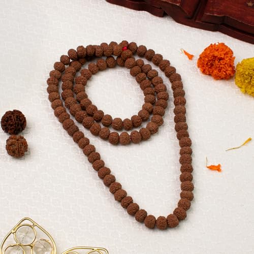 Image of Astrotalk 7 Mukhi Rudraksha Mala 108+1 Beads | Certified 7mm Rudraksha | Attract Wealth, Prosperity & Positivity | Divine Venus Blessings | Sawan Special | Rudraksha Mala Original for Men & Women