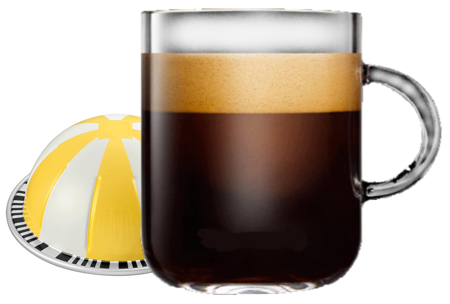 Generic Coffee Capsules Compatible With Vertuo Limited Edition Sunny Almond Vanilla Over Ice Double Espresso 2.7 OZ