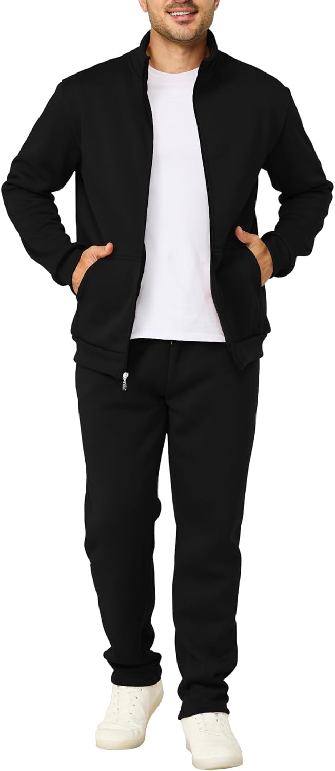 Men's Tracksuits Casual Sweatsuit 2 Piece Full Zip Sweatshirt and Sweatpants Set Athletic Jogging Suit