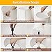 GyroVu Fillable Table Lamp for Christmas Decorations, Table Lamp with DIY Clear Glass Fillable Modern Glass Lamp with White Lampshade Beside Lamp for Living Room Bedrooms Office Bulbs Included-White