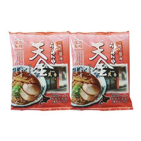 藤原製麺 らーめんや天金 旭川ラーメン 醤油 インスタント 袋麺 天金 正油 スープ付 麺類