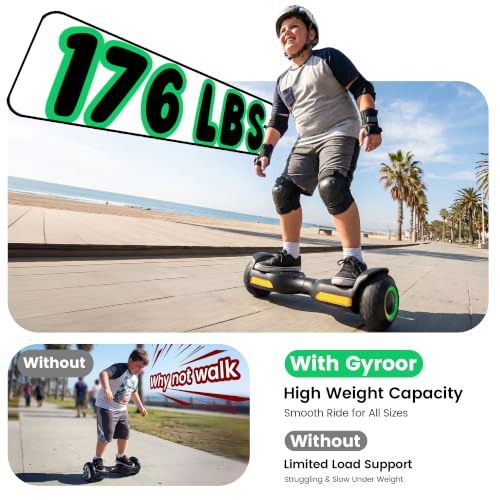 Gyroor G13 All-Terrain Hoverboard with Bluetooth & LED Lights Gift,Black - image 4