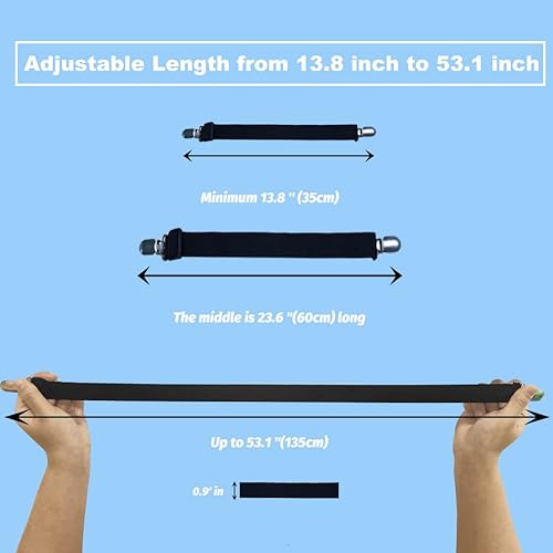 Miniatura 3 de FEimaX Correas de soporte para sábanas, sujetadores de sábanas, clips elásticos ajustables para esquinas de cama, agarradores de sábanas ajustables