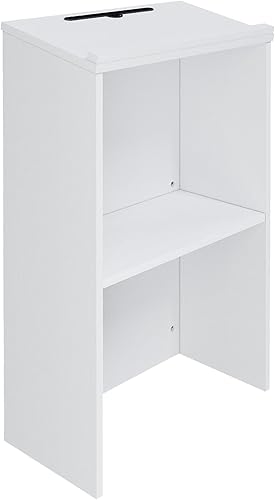 Podium Stand,Wooden Speaking Lectern,Lectern Podium for Classroom,Churches,Auditorium,Meeting Room,Reception Desk of Podium with Adjustable