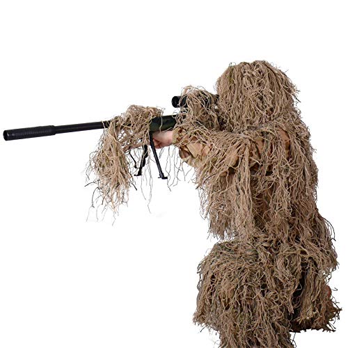 Boys Military Ghillie Suit 3D Leaf Camouflage Hunting Secretive Clothing Sniper Army Camo