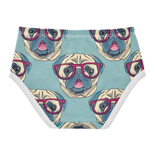 Cute Pug Dogs Green Girls Underwear Toddlers 2t Cotton Panties for Girl Florals Briefs Kids Undies2