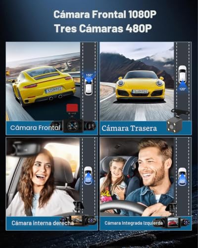 Cámara para coche de 360 grados con grabación en bucle y sensor de movimiento 2