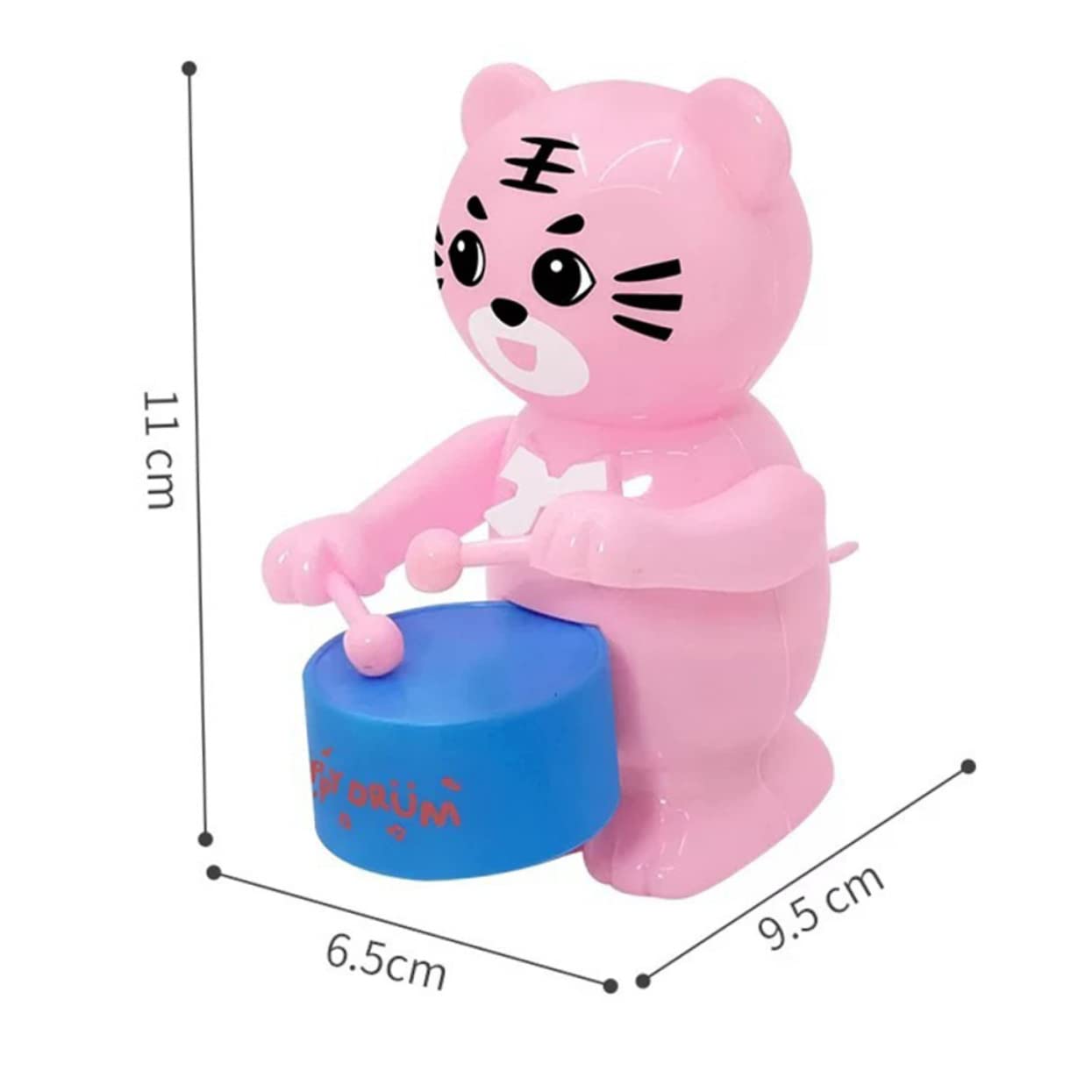 SUPVOX Educational Mini Wind-up Toys Set 4pcs Cartoon Clockwork Tiger Toys for Boys and Girls