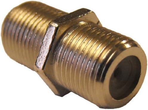 Pair of F-Type Satellite or Cable Coaxial Connectors - use to join or extend Cables