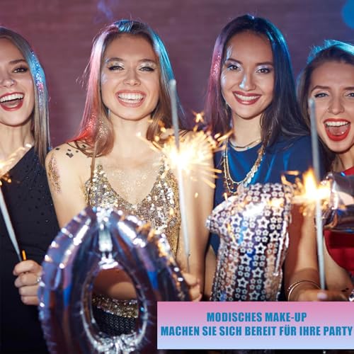 Ovaletta 10 Farben Glitzer, Kerzen Selber Machen Set, Glitzer Basteln, Glitzer Pulver Zum Basteln, für Dekoration, Glitzer Pulver Zum Basteln je-5g