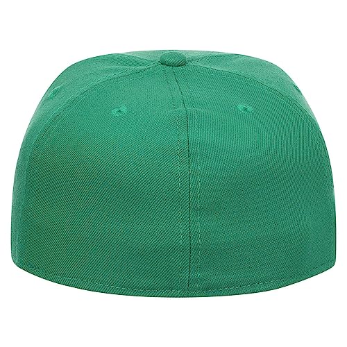 Image of Lids Blank Full Court w /Colored Under Visor Fitted Cap Kelly Green 7 5 /8