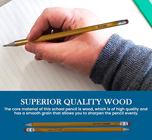 Lápices personalizados de madera con grabado láser miniatura 3