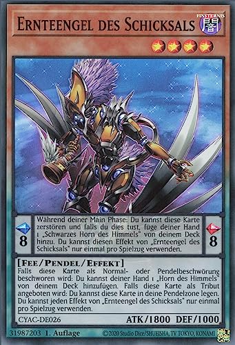 Ernteengel des Schicksals CYAC-DE026 Super Rare Deutsch Near Mint 1. Auflage - Cyberstorm Access - mit ReCollectibles-Versandschutz - für Yu-Gi-Oh!