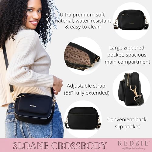 KEDZIE Sloane Crossbody Bag Neoprene Handbag for Women - Camel2