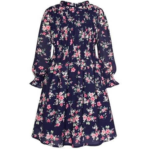 GRACE KARIN Girls' Floral Long Sleeve Dress Cover