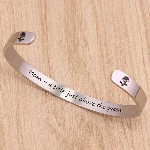 Btysun Bracelets for Women Mothers Day Bracelet Gifts from Daughter Inspirational Gifts for Women Graduation Gifts for Her Motivational Birthday Cuff Bangle Friendship Personalized Mantra Jewelry…