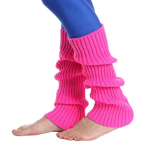 Justincostume Women's 80S Outfit Accessories Neon Earrings Leg Warmers Gloves, D #TOP4