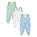 Produktbild TupTam Baby Jungen Strampler mit Fuß 3er Pack, Farbe: Farbenmix 3, Größe: 56