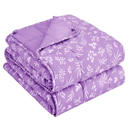 Image of yescool Weighted Blanket for Adults (15 lbs, 48 inch x 72 inch, Mauve) Cooling Heavy Blanket for Sleeping Perfect for 140-160 lbs, Twin Size Breathable Blanket with Premium Glass Bead, Machine Washable