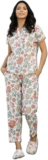 KURTARI Women’s Cotton Pyjama Set | Soft & Breathable Night Suit with Half Sleeves & Floral Print | Stylish Sleepwear & Lo... Price In India