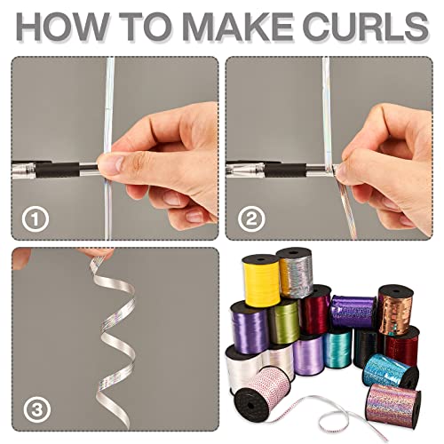 Image of PartyWoo Silver Curling Ribbon, 500 Yard for Crafts, Iridescent Crimped, Shiny Metallic for Gift Wrapping, Balloons String, Hair, Florist Flower (1 Roll)